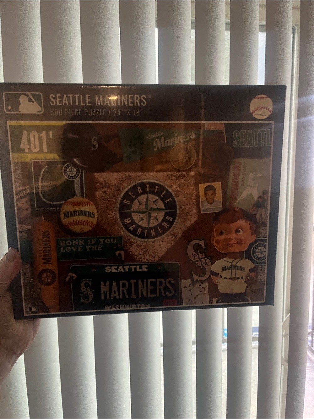 Seattle Mariners Collage 500-Piece Puzzle - Black Border